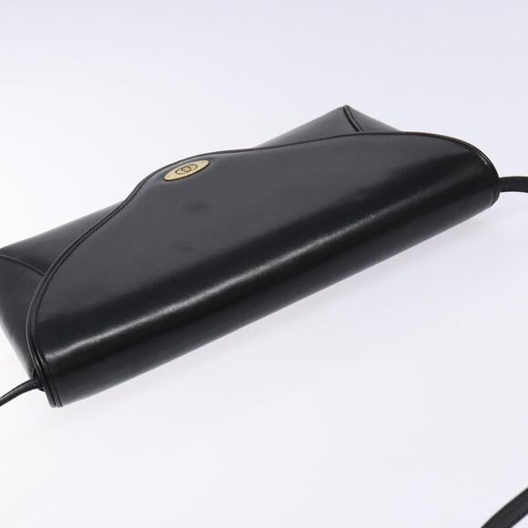 GUCCI Shoulder Bag Leather Black Gold - Picture 6 of 13